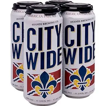 Four cans of 4 Hands City Wide American Pale Ale beer at The Brodega